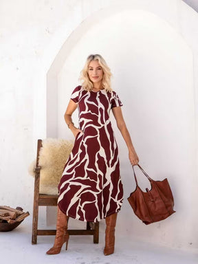 Vestido Longo Feminino com Bolsos Ághata