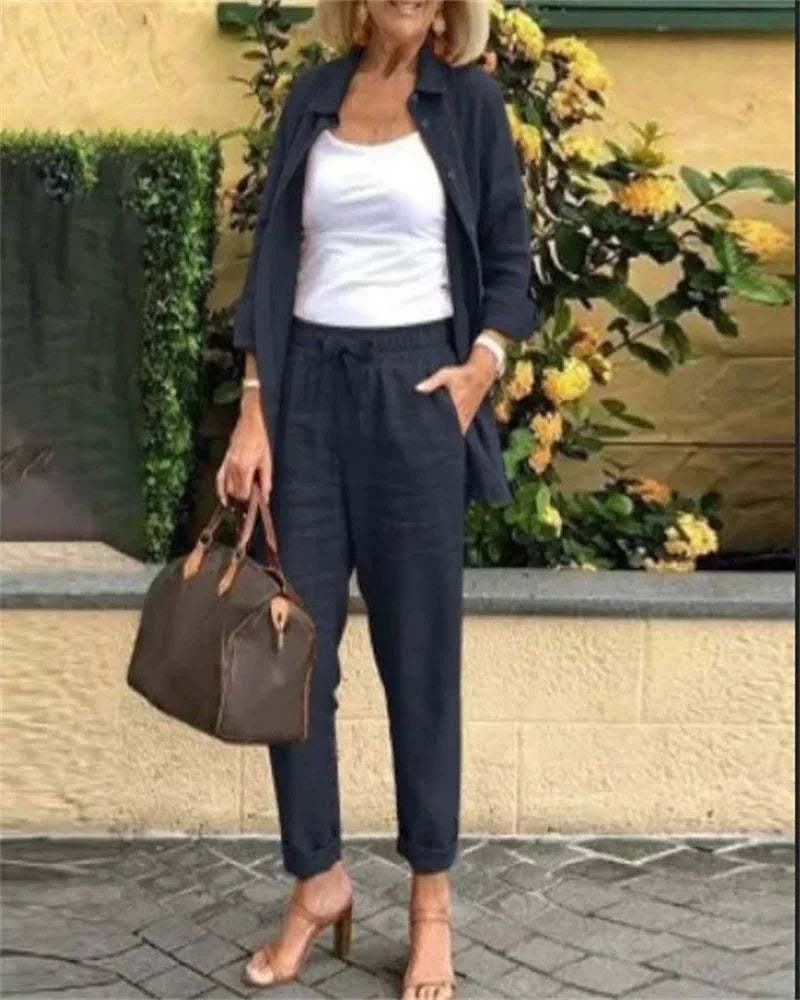 Conjunto Casual Feminino em Linho Solles
