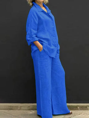 Conjunto de Calça com Camisa em Linho Lenice