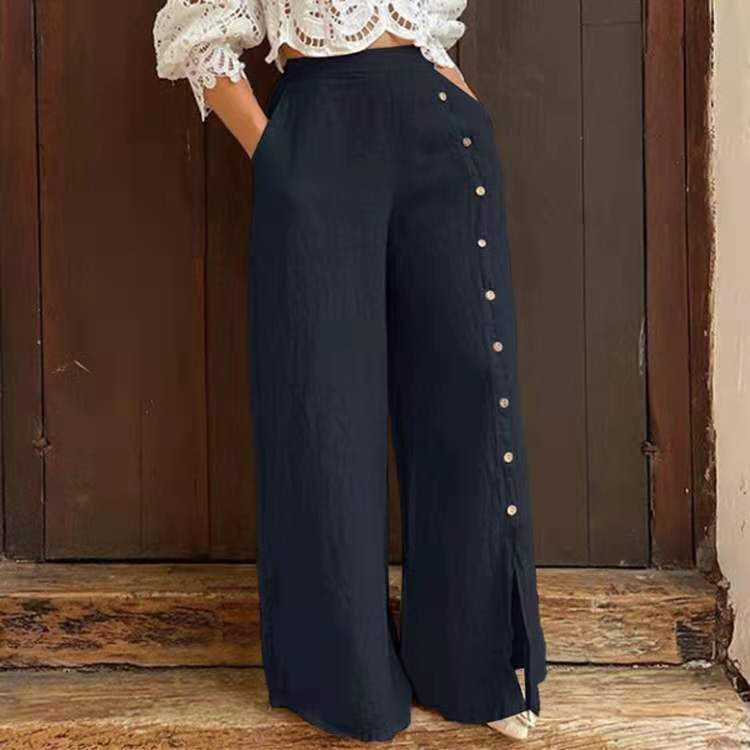 Calça Feminina Pantalona Em Alfaiataria