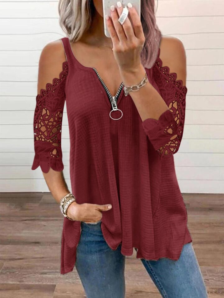 Blusa Feminina Solta em Renda