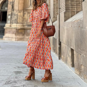 Vestido Midi com Mangas